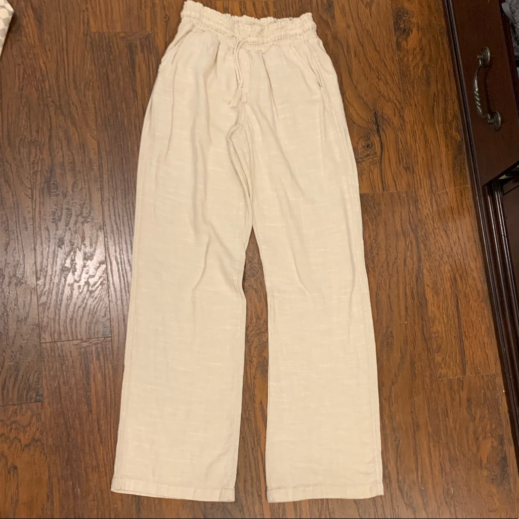 Tan Drawstring Pants
